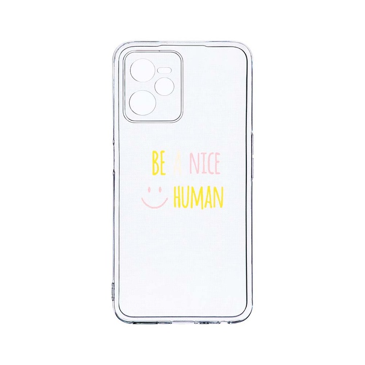 Силиконов калъф BestCase за Realme Narzo 50A Prime / C35, Be Nice, Camera Protection, Clear Silicon 2MM, T 480