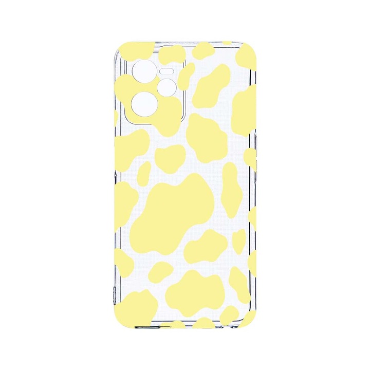 Силиконов калъф BestCase за Realme Narzo 50A Prime / C35, Yellow Cow, Camera Protection, Clear Silicon 2MM, T 787