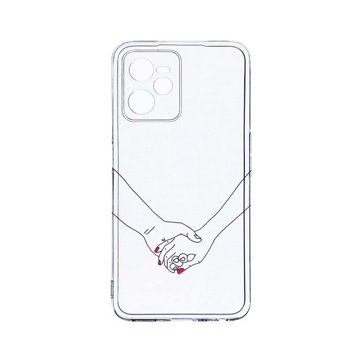 Силиконов калъф BestCase за Realme Narzo 50A Prime / C35, Love, Camera Protection, Clear Silicon 2MM, T 744