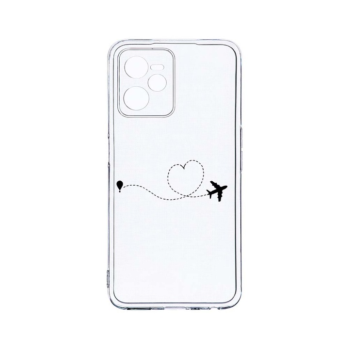 Силиконов калъф BestCase за Realme Narzo 50A Prime / C35, Love To Travel, Camera Protection, Clear Silicon 2MM, T 746