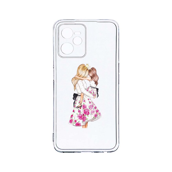 Силиконов калъф BestCase за Realme Narzo 50A Prime / C35, Princesses Girl Mom, Camera Protection, Clear Silicon 2MM, T 554