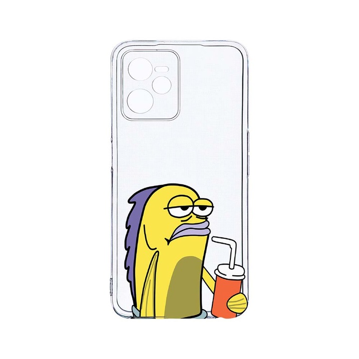 Силиконов калъф BestCase за Realme Narzo 50A Prime / C35, Meme, Camera Protection, Clear Silicon 2MM, T 652