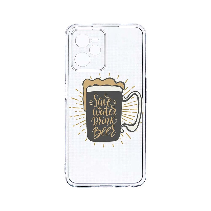 Силиконов калъф BestCase за Realme Narzo 50A Prime / C35, Save Water, Camera Protection, Clear Silicon 2MM, T 806