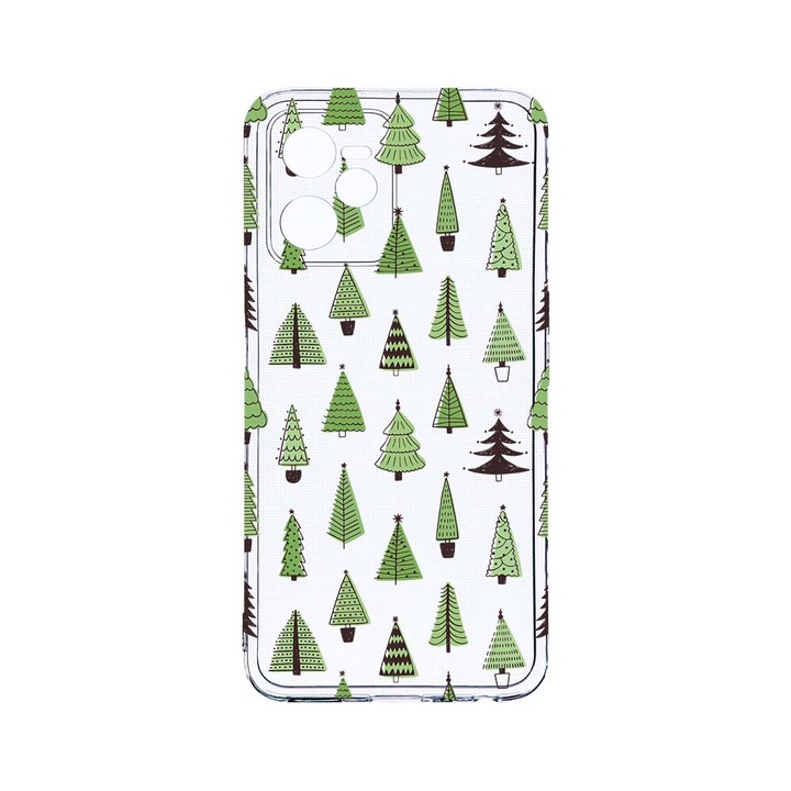 Силиконов калъф BestCase за Realme Narzo 50A Prime / C35, Christmas Tree Shapes, Camera Protection, Clear Silicon 2MM, T 872