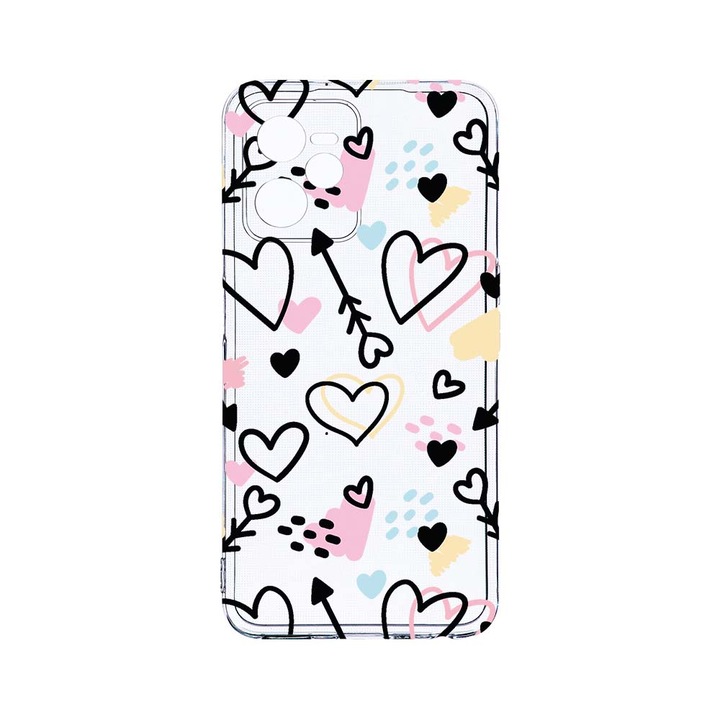 Силиконов калъф BestCase за Realme Narzo 50A Prime / C35, Love Symbols, Camera Protection, Clear Silicon 2MM, T 764