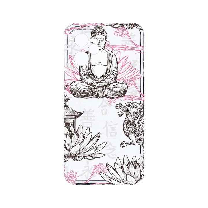 Силиконов калъф BestCase за Realme Narzo 50A Prime / C35, Buddha, Camera Protection, Clear Silicon 2MM, T 768