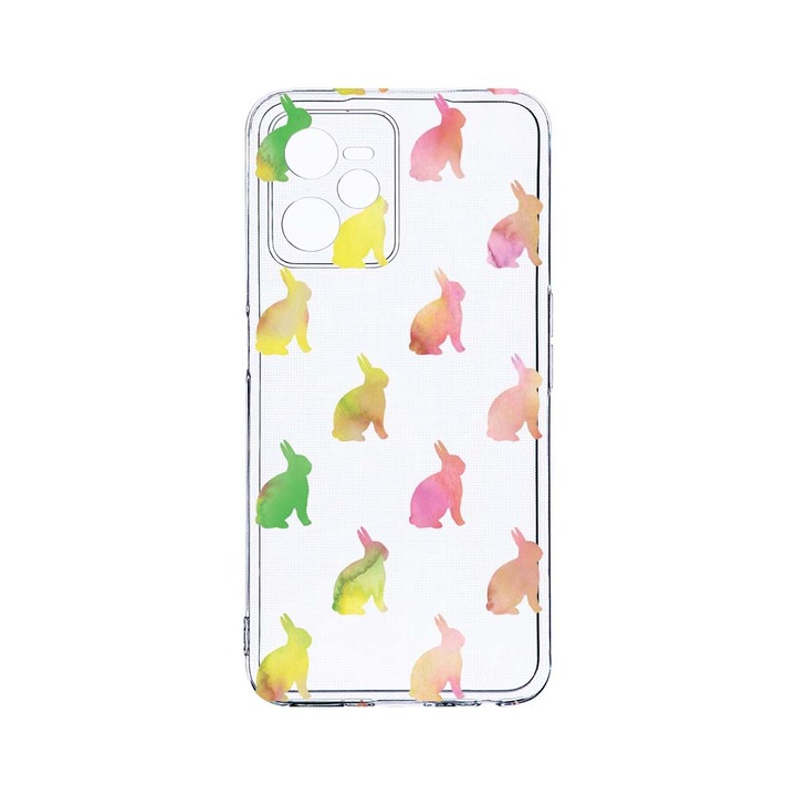 Силиконов калъф BestCase за Realme Narzo 50A Prime / C35, Cool Rabbits, Camera Protection, Clear Silicon 2MM, T 695