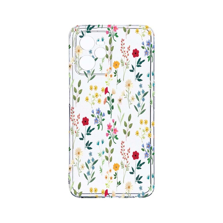 Силиконов калъф BestCase за Realme Narzo 50A Prime / C35, Spring Flowers, Camera Protection, Clear Silicon 2MM, T 635