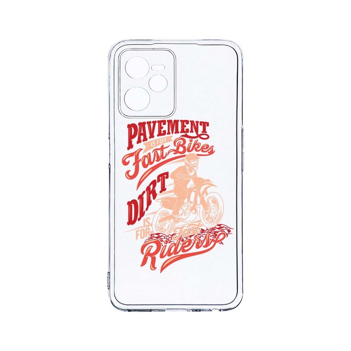 Силиконов калъф BestCase за Realme Narzo 50A Prime / C35, Fast Bike, Camera Protection, Clear Silicon 2MM, T 827