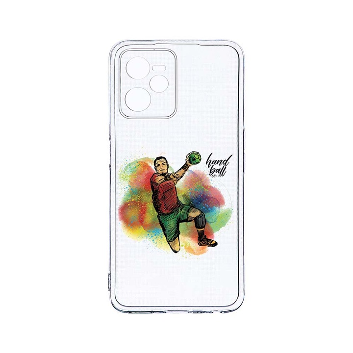 Силиконов калъф BestCase за Realme Narzo 50A Prime / C35, Handball Player, Camera Protection, Clear Silicon 2MM, T 801