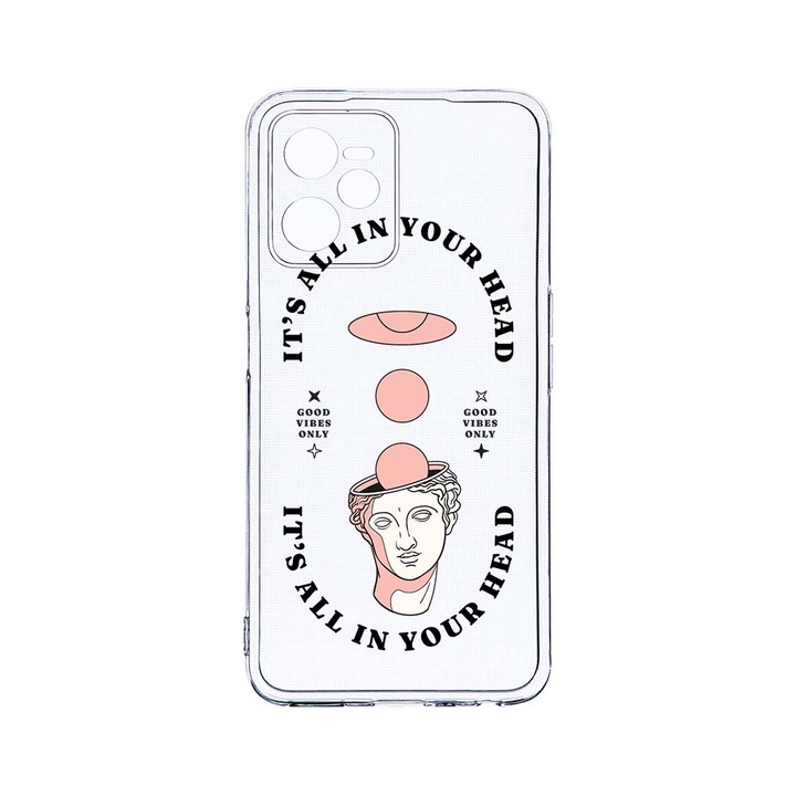 Силиконов калъф BestCase за Realme Narzo 50A Prime / C35, It's All In You Head, Camera Protection, Clear Silicon 2MM, T 910
