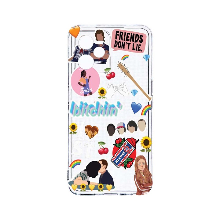 Силиконов калъф BestCase за Realme Narzo 50A Prime / C35, Friends Don’t Lie, Camera Protection, Clear Silicon 2MM, T 376