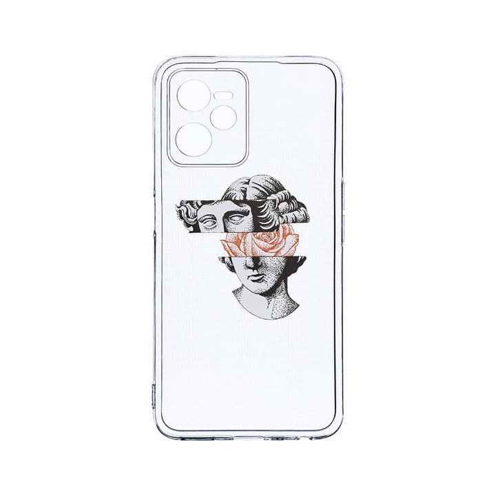 Силиконов калъф BestCase за Realme Narzo 50A Prime / C35, David Statue, Camera Protection, Clear Silicon 2MM, T 731