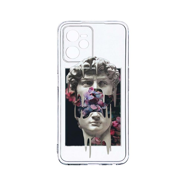 Силиконов калъф BestCase за Realme Narzo 50A Prime / C35, David Statue, Camera Protection, Clear Silicon 2MM, T 753