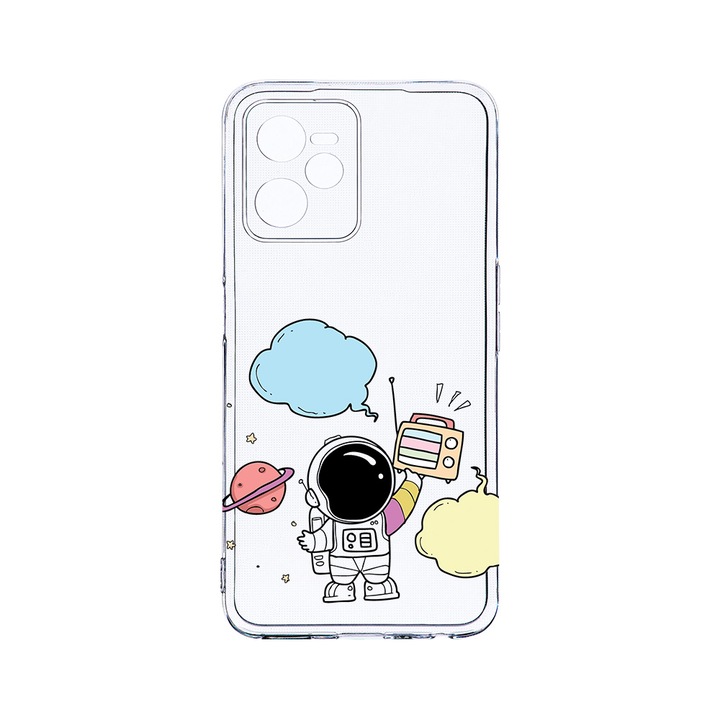 Силиконов калъф BestCase за Realme Narzo 50A Prime / C35, Astronaut, Camera Protection, Clear Silicon 2MM, T 977