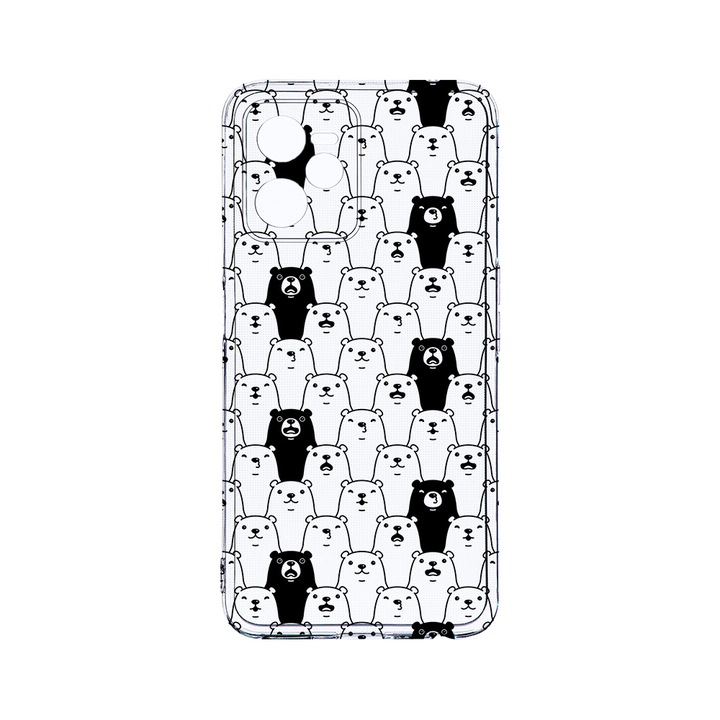 Силиконов калъф BestCase за Realme Narzo 50A Prime / C35, Teddy Bear Pattern, Camera Protection, Clear Silicon 2MM, T 1028
