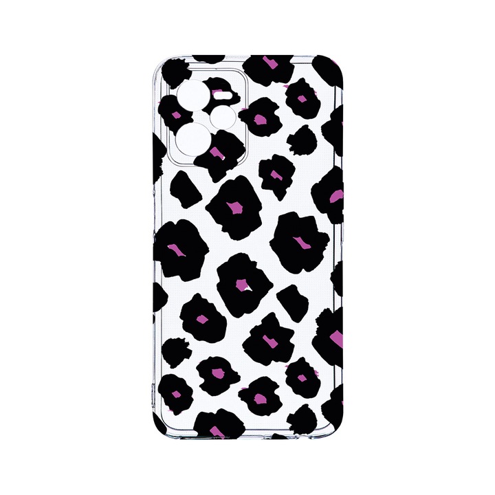 Силиконов калъф BestCase за Realme Narzo 50A Prime / C35, Burgundy Leopard Pattern, Camera Protection, Clear Silicon 2MM, T 1040
