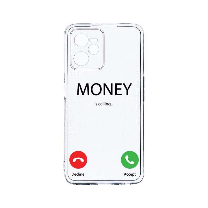 Силиконов калъф BestCase за Realme Narzo 50A Prime / C35, Money Is Calling, Camera Protection, Clear Silicon 2MM, T 986