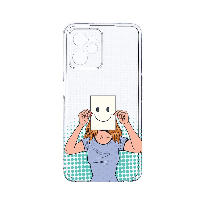 Силиконов калъф BestCase за Realme Narzo 50A Prime / C35, I'm Fine, Camera Protection, Clear Silicon 2MM, T 1011