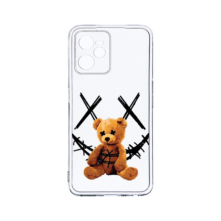 Силиконов калъф BestCase за Realme Narzo 50A Prime / C35, Teddy Bear Smile, Camera Protection, Clear Silicon 2MM, T 982