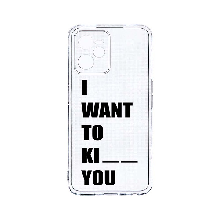 Силиконов калъф BestCase за Realme Narzo 50A Prime / C35, I Want To..., Camera Protection, Clear Silicon 2MM, T 183