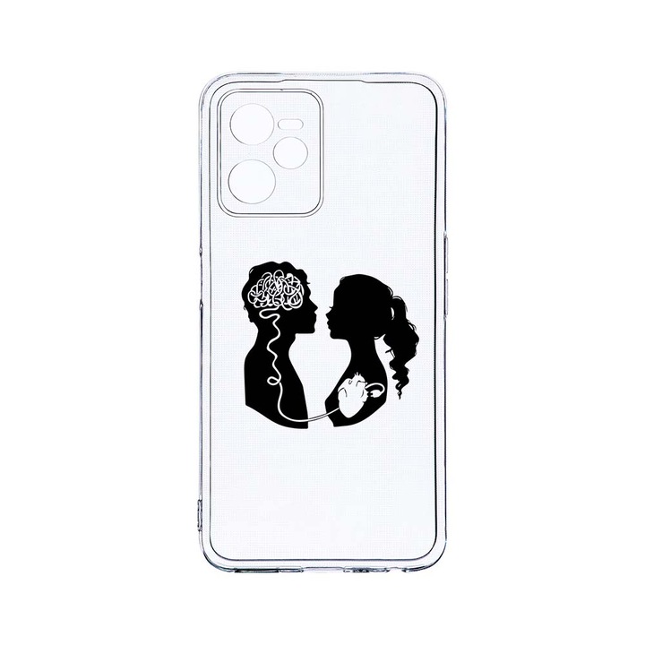 Силиконов калъф BestCase за Realme Narzo 50A Prime / C35, Love With Brain, Camera Protection, Clear Silicon 2MM, T 748