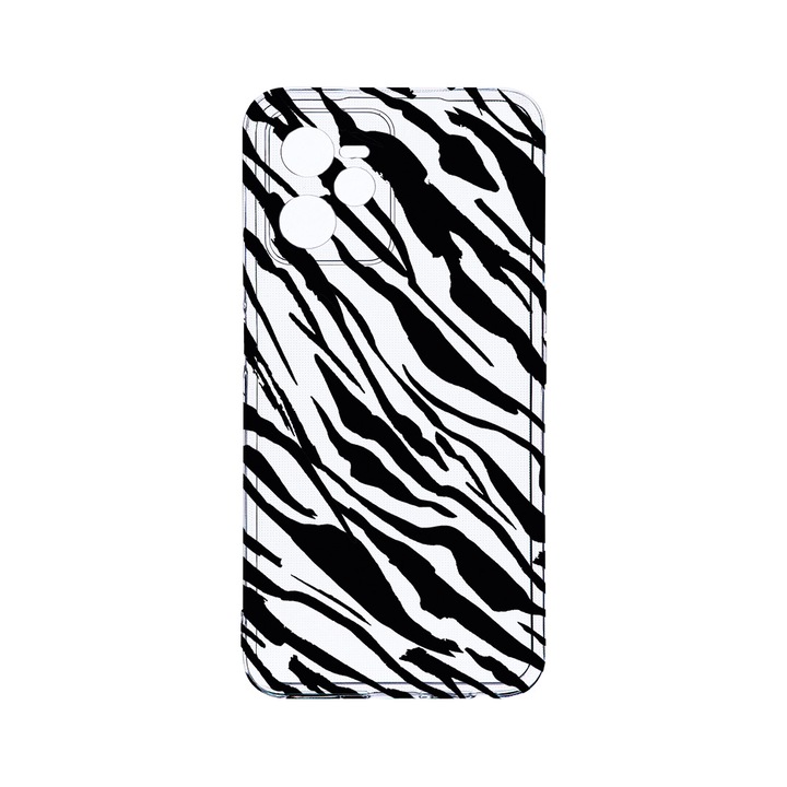 Силиконов калъф BestCase за Realme Narzo 50A Prime / C35, Zebra Pattern, Camera Protection, Clear Silicon 2MM, T 1059