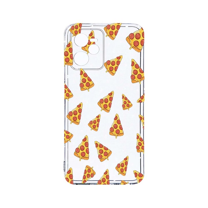 Силиконов калъф BestCase за Realme Narzo 50A Prime / C35, Pizza, Camera Protection, Clear Silicon 2MM, T 665