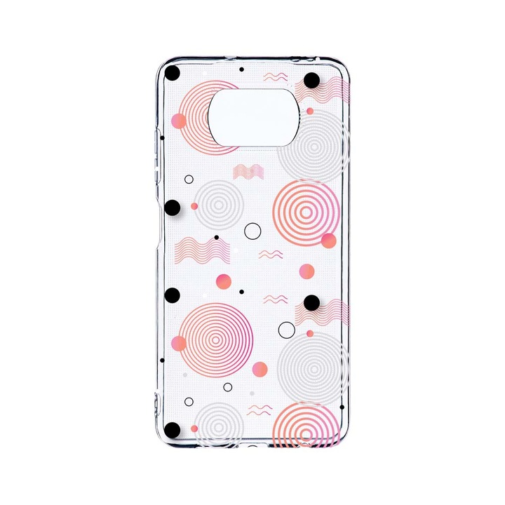 Husa BestCase® Clear Silicon 2MM, Compatibila Cu Xiaomi Poco X3 Pro / Poco X3, Circle, Antisoc, Protectie Camera, Margini ridicate pentru protectia ecranului, T 110