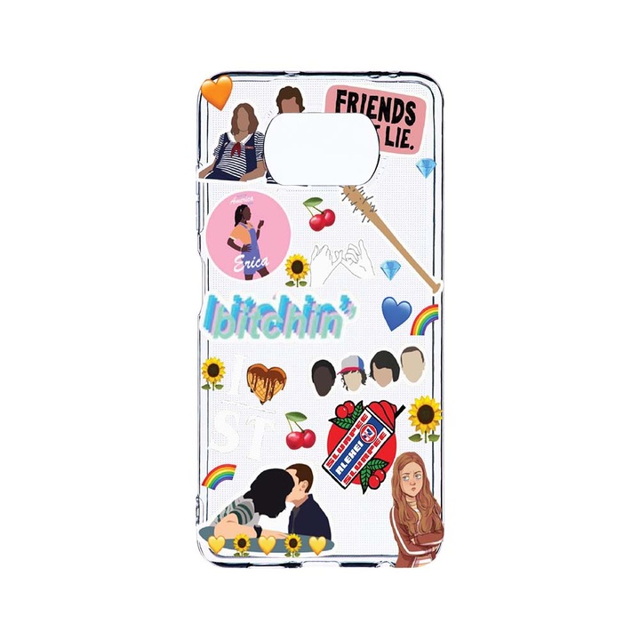 Husa BestCase® Clear Silicon 2MM, Compatibila Cu Xiaomi Poco X3 Pro / Poco X3, Friends Don’t Lie, Antisoc, Protectie Camera, Margini ridicate pentru protectia ecranului, T 376