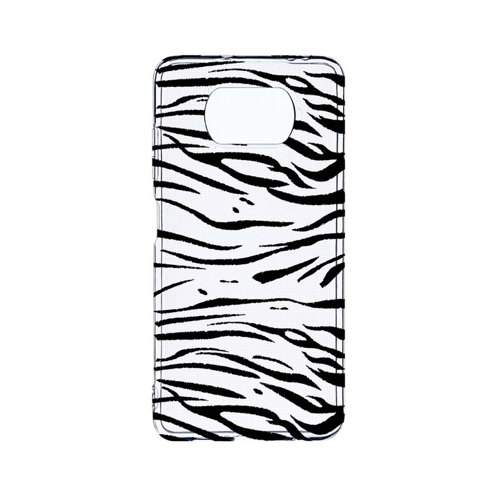 Husa BestCase® Clear Silicon 2MM, Compatibila Cu Xiaomi Poco X3 Pro / Poco X3, Zebra, Antisoc, Protectie Camera, Margini ridicate pentru protectia ecranului, T 134