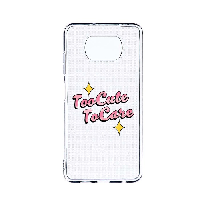 Husa BestCase® Clear Silicon 2MM, Compatibila Cu Xiaomi Poco X3 Pro / Poco X3, Too Cute, Antisoc, Protectie Camera, Margini ridicate pentru protectia ecranului, T 488