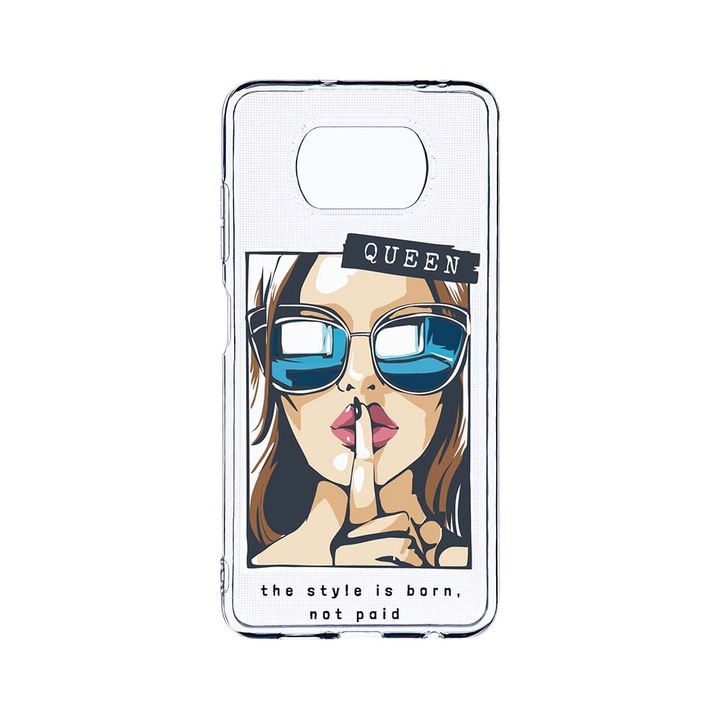 Husa BestCase® Clear Silicon 2MM, Compatibila Cu Xiaomi Poco X3 Pro / Poco X3, Queen, Antisoc, Protectie Camera, Margini ridicate pentru protectia ecranului, T 938