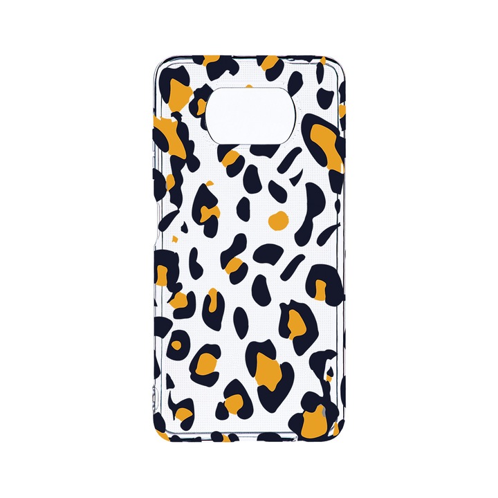 Husa BestCase® Clear Silicon 2MM, Compatibila Cu Xiaomi Poco X3 Pro / Poco X3, Leopard Pattern, Antisoc, Protectie Camera, Margini ridicate pentru protectia ecranului, T 1031