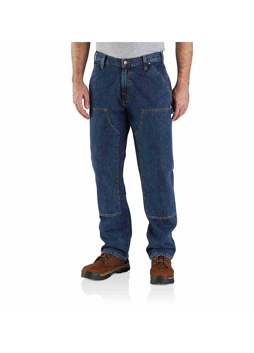 Blugi DoubleFront Logger Canal, Carhartt - 65987, Albastru inchis