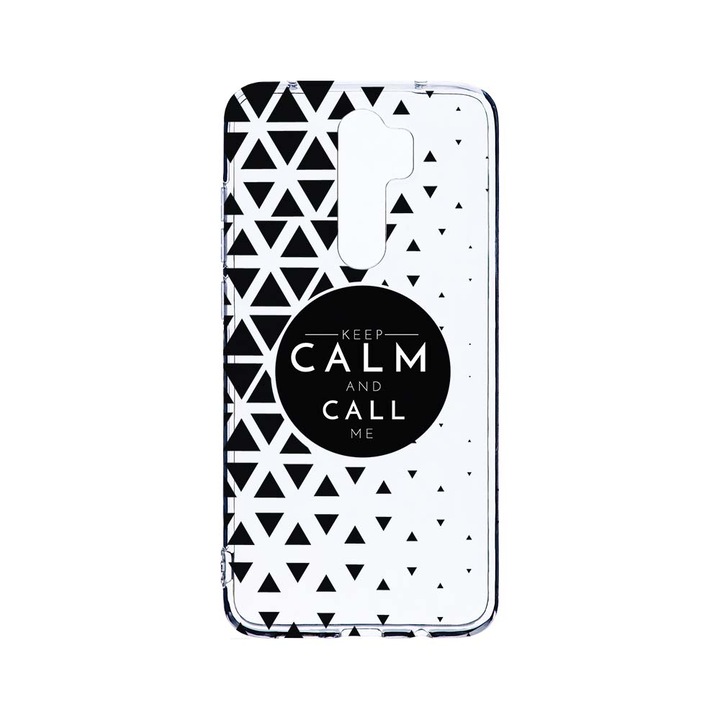 Husa BestCase® Clear Silicon 2MM, Compatibila Cu Xiaomi Redmi Note 8 Pro, Keep Calm, Antisoc, Protectie Camera, Margini ridicate pentru protectia ecranului, T 2
