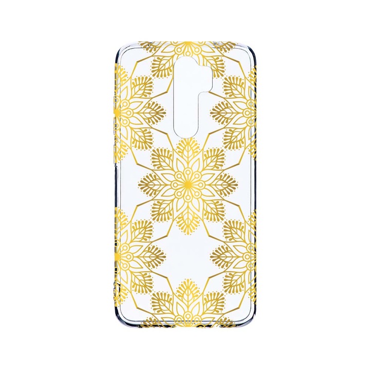 Husa BestCase® Clear Silicon 2MM, Compatibila Cu Xiaomi Redmi Note 8 Pro, Gold, Antisoc, Protectie Camera, Margini ridicate pentru protectia ecranului, T 120