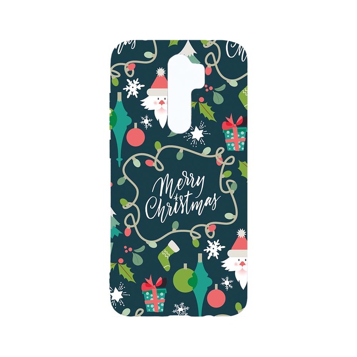 Husa BestCase® Clear Silicon 2MM, Compatibila Cu Xiaomi Redmi Note 8 Pro, Merry Christmas, Antisoc, Protectie Camera, Margini ridicate pentru protectia ecranului, T 6