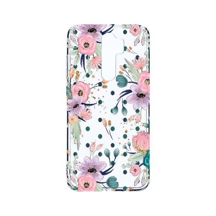 Husa BestCase® Clear Silicon 2MM, Compatibila Cu Xiaomi Redmi Note 8 Pro, Flowers Collection, Antisoc, Protectie Camera, Margini ridicate pentru protectia ecranului, T 495