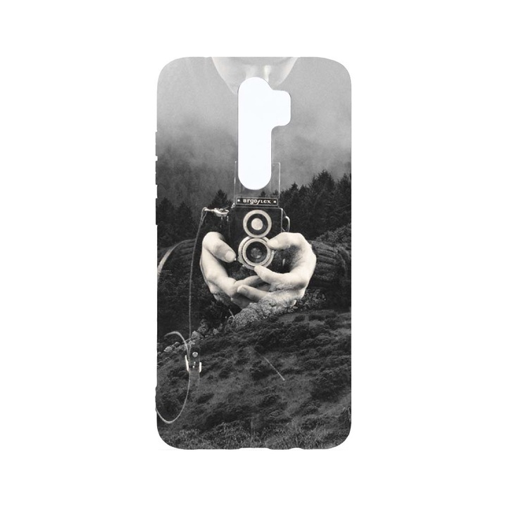 Husa BestCase® Clear Silicon 2MM, Compatibila Cu Xiaomi Redmi Note 8 Pro, Double Exposure, Antisoc, Protectie Camera, Margini ridicate pentru protectia ecranului, T 13
