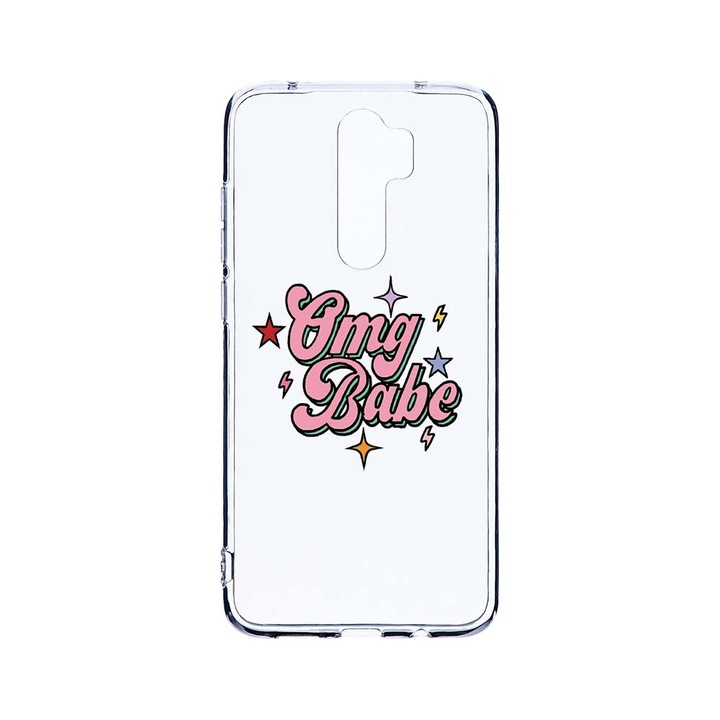 Husa BestCase® Clear Silicon 2MM, Compatibila Cu Xiaomi Redmi Note 8 Pro, OMG Babe, Antisoc, Protectie Camera, Margini ridicate pentru protectia ecranului, T 487