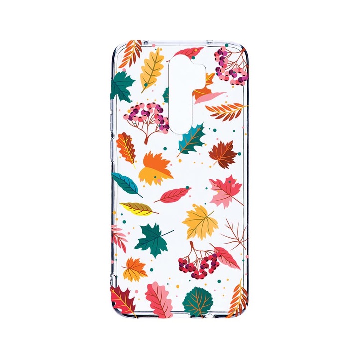 Husa BestCase® Clear Silicon 2MM, Compatibila Cu Xiaomi Redmi Note 8 Pro, Feathers Color, Antisoc, Protectie Camera, Margini ridicate pentru protectia ecranului, T 99