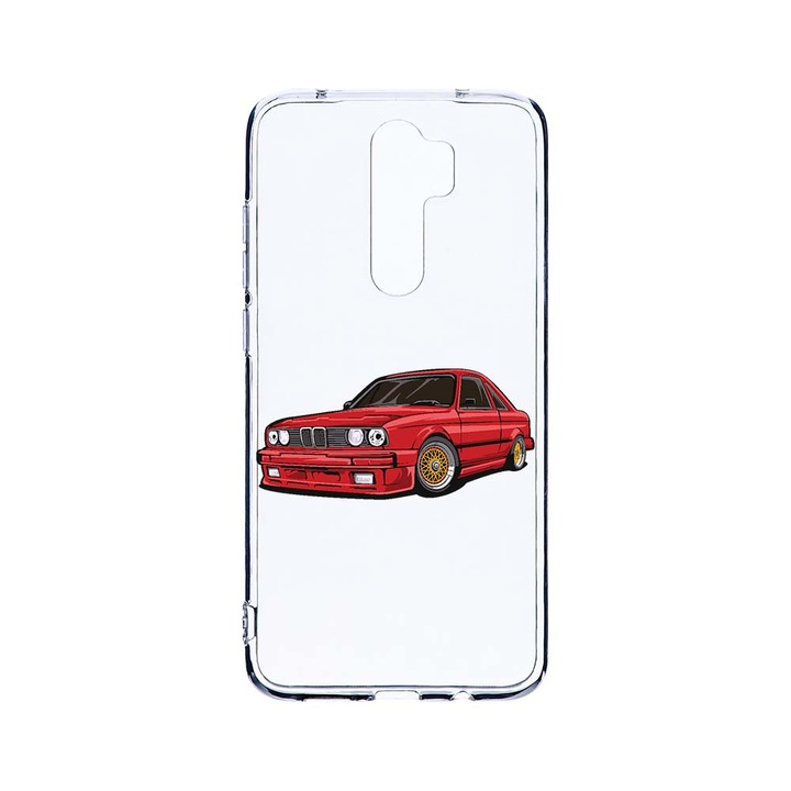Husa BestCase® Clear Silicon 2MM, Compatibila Cu Xiaomi Redmi Note 8 Pro, Classic Car, Antisoc, Protectie Camera, Margini ridicate pentru protectia ecranului, T 829