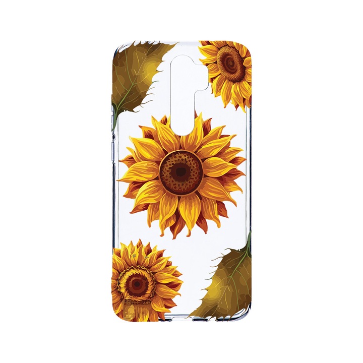 Husa BestCase® Clear Silicon 2MM, Compatibila Cu Xiaomi Redmi Note 8 Pro, Sun Flower, Antisoc, Protectie Camera, Margini ridicate pentru protectia ecranului, T 1070