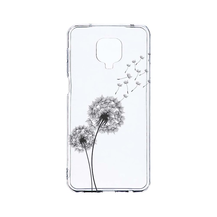 Husa BestCase® Clear Silicon 2MM, Compatibila Cu Xiaomi Redmi Note 9 Pro / Redmi Note 9 Pro Max, Dandelion, Antisoc, Protectie Camera, Margini ridicate pentru protectia ecranului, T 22