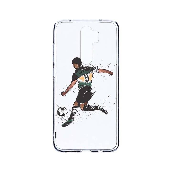 Husa BestCase® Clear Silicon 2MM, Compatibila Cu Xiaomi Redmi Note 8 Pro, Football, Antisoc, Protectie Camera, Margini ridicate pentru protectia ecranului, T 782
