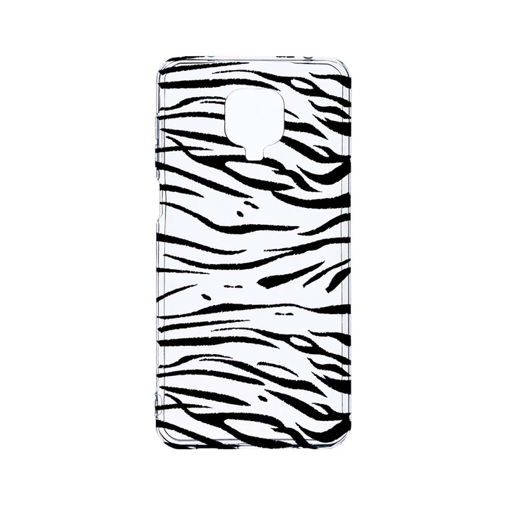 Husa BestCase® Clear Silicon 2MM, Compatibila Cu Xiaomi Redmi Note 9S, Zebra, Antisoc, Protectie Camera, Margini ridicate pentru protectia ecranului, T 134
