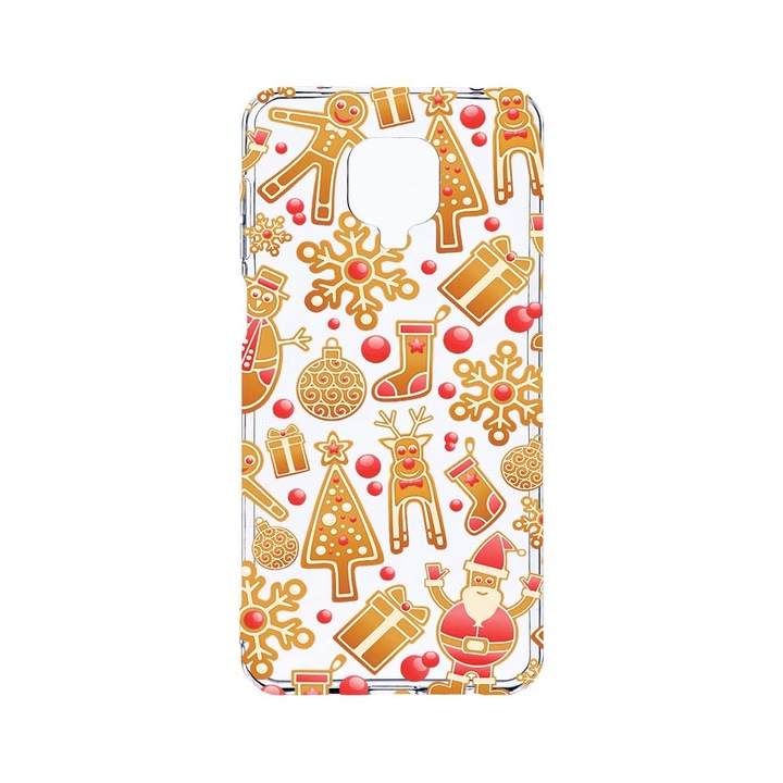 Husa BestCase® Clear Silicon 2MM, Compatibila Cu Xiaomi Redmi Note 9S, Xmas, Antisoc, Protectie Camera, Margini ridicate pentru protectia ecranului, T 317