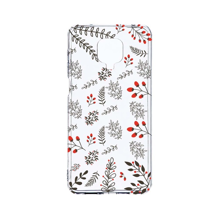 Husa BestCase® Clear Silicon 2MM, Compatibila Cu Xiaomi Redmi Note 9 Pro / Redmi Note 9 Pro Max, Berry, Antisoc, Protectie Camera, Margini ridicate pentru protectia ecranului, T 153