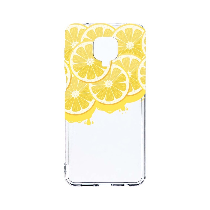 Husa BestCase® Clear Silicon 2MM, Compatibila Cu Xiaomi Redmi Note 9 Pro / Redmi Note 9 Pro Max, Lemon, Antisoc, Protectie Camera, Margini ridicate pentru protectia ecranului, T 58